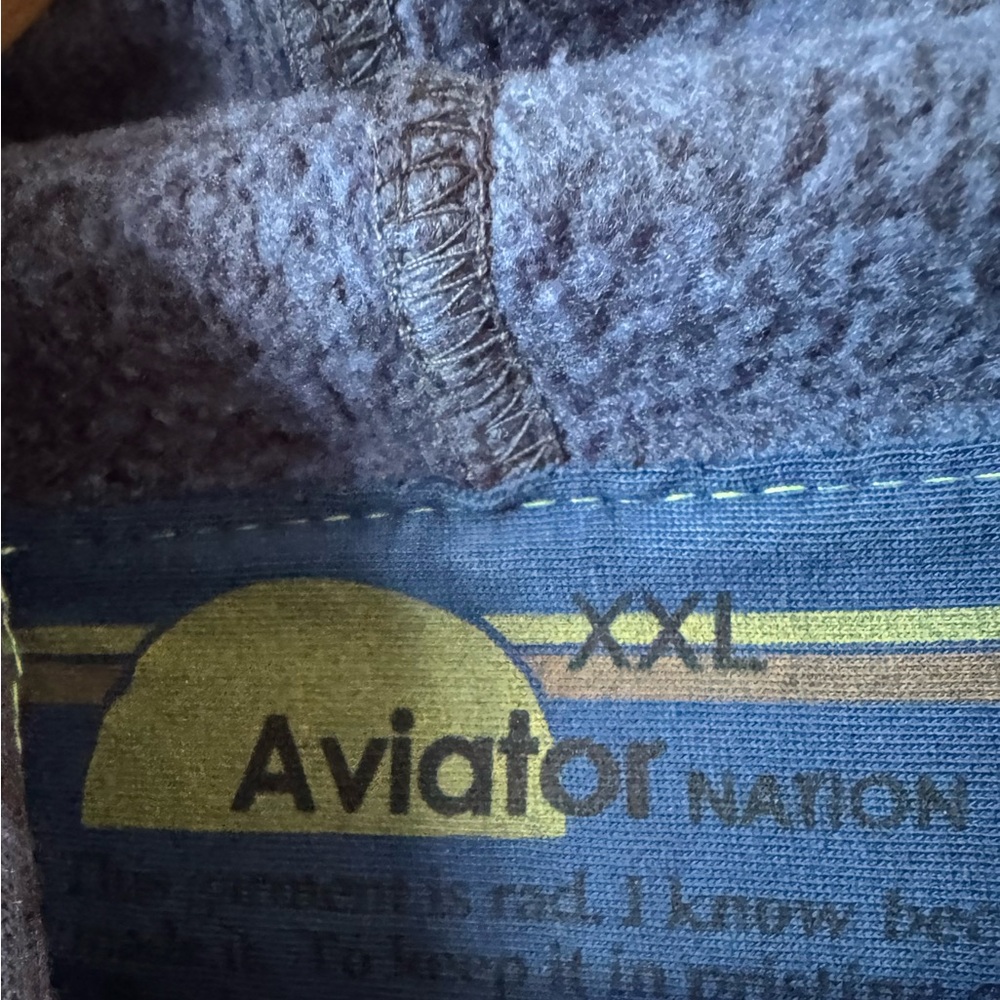 Aviator Nation Women’s Blue and Black Tie-Dye Crewneck Hoodie. - Picture 3 of 3
